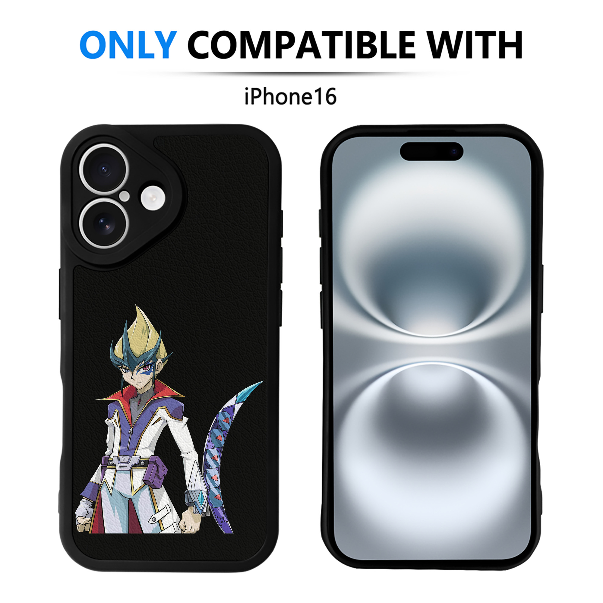 遊☆戯☆王 Yu-Gi-Oh! 【iPhone 16シリーズ対応】シリコンスマホケース（レザー調） 材質：シリコン
